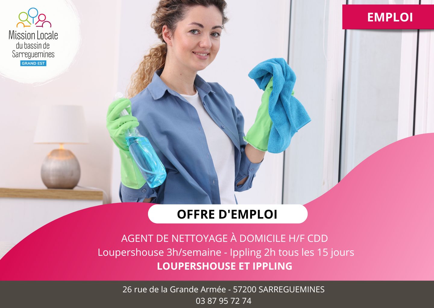 OE Agent de nettoyage cloture le 31.08.26
